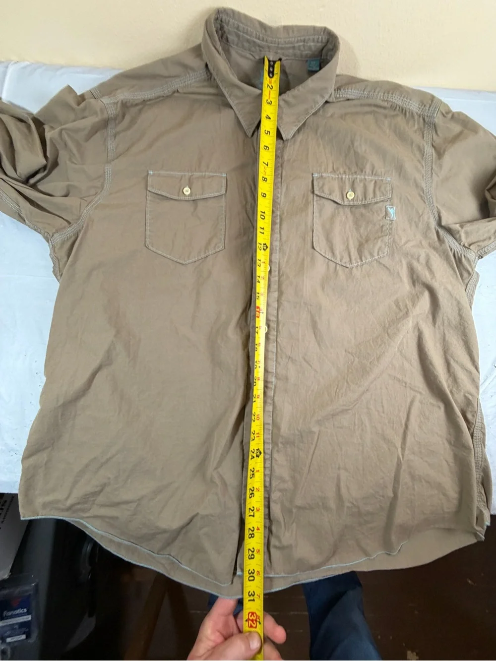 Tommy Bahama Men's Long-Sleeve Button-Down Shirt in Light Brown